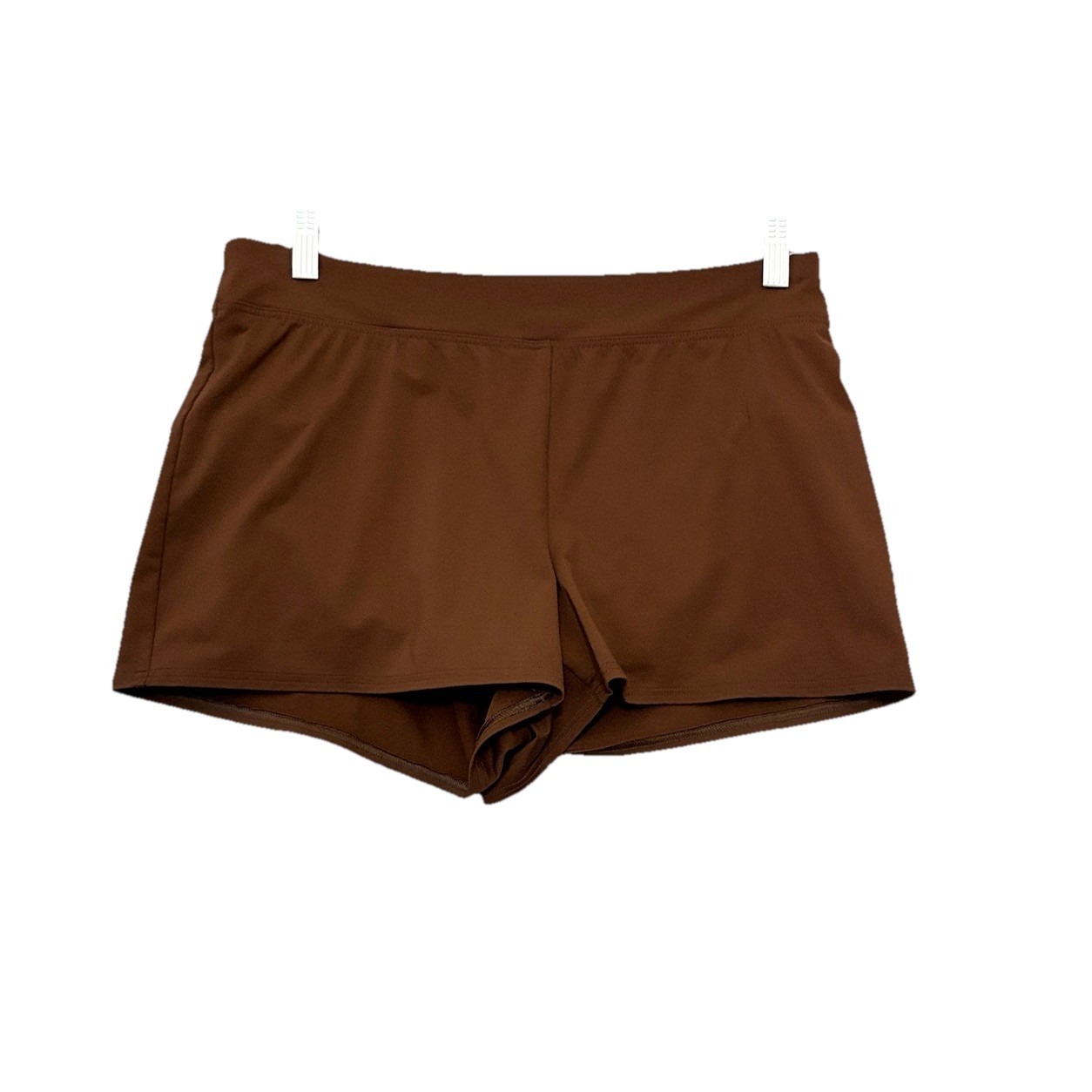 Lands End Size 10 Brown Swim Shorts With Panty Bottom Swimwear Stretch